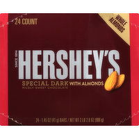 Hershey's Chocolate Bars, Special Dark with Almonds - 24 Each