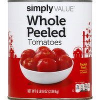 Simply Value Tomatoes, Whole Peeled - 102 Ounce