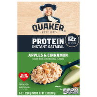 Quaker Protein Apples & Cinnamon Instant Oatmeal - 6 Each