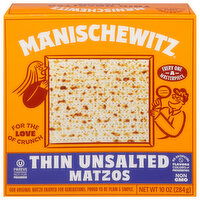 Manischewitz Matzos, Thin, Unsalted - 10 Ounce