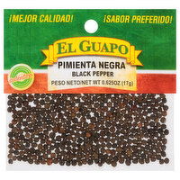 El Guapo Whole Black Pepper (Pimienta Negra Entera), 0.625 Ounce