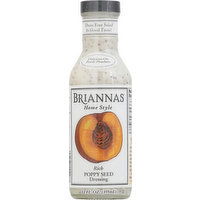 Briannas Dressing, Poppy Seed, Rich, Home Style, 12 Fluid ounce