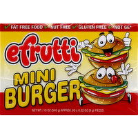 Efrutti Gummi Candy, Mini Burger - 60 Each