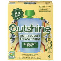 Outshine Fruit & Yogurt Smoothies, Blueberry Pear - 4 Each