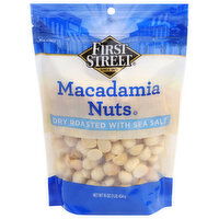 First Street Macadamia Nuts, Dry Roasted with Sea Salt - 16 Ounce