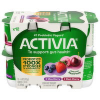 Activia Black Cherry & Mixed Berry Probiotic Low Fat Yogurt