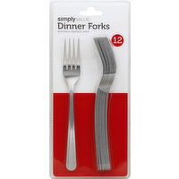 Simply Value Dinner Forks, Dominion Stainless Steel - 12 Each