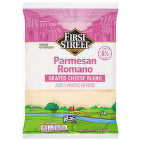 First Street Grated Cheese Blend, Parmesan Romano - 24 Ounce