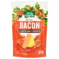 Fresh Gourmet Cheddar Crisps, Bacon - 1.76 Ounce