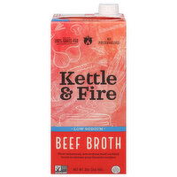 Kettle & Fire Beef Broth, Low Sodium, 32 Ounce