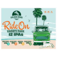 Golden Road Brewing Beer, 12 IPAs, Ride On, Variety Pack - 144 Ounce