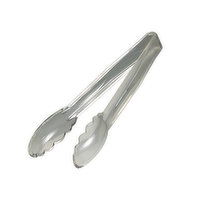 Cambro Scalloped Plastic Clear Tongs 9 Inches - 1 Each