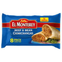 El Monterey Beef & Bean Chimichangas, 8 Count (Frozen) - 8 Each