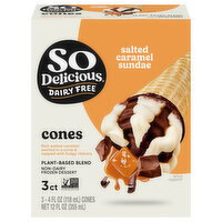 So Delicious Dairy Free Vegan Salted Caramel Wondermilk Frozen Dessert Sundae Cones
