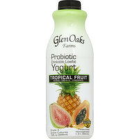 GlenOaks Yogurt, Drinkable, Lowfat, Tropical Fruit, 32 Ounce