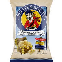 Pirates Booty Rice & Corn Puffs, Aged White Cheddar, 4 Ounce