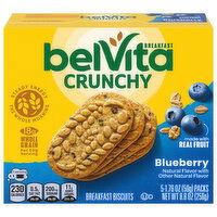 belVita Biscuits, Crunchy, Blueberry - 5 Each