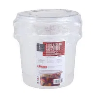 Cambro Round Food Container with lid 6 qt, 2 Each