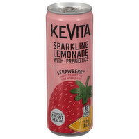 KeVita Sparkling Lemonade, with Prebiotics, Strawberry - 12 Fluid ounce