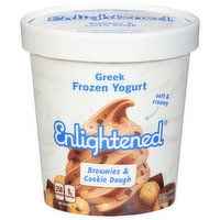 Enlightened Frozen Yogurt, Greek, Brownies & Cookie Dough - 16 Ounce