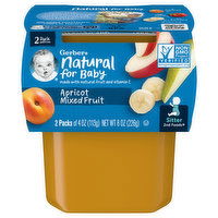 Gerber Apricot Mixed Fruit, Sitter 2nd Foods, 2 Pack - 2 Each