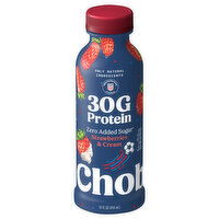 Chobani Zero Added Sugar Greek Yogurt Strawberries & Cream Protein Drink - 14 Fluid ounce