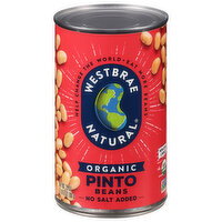 Westbrae Natural Organic No Salt Added Pinto Beans - 25 Ounce