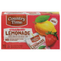 Country Time Lemonade, Strawberry - 10 Each