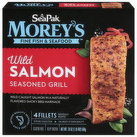 SeaPak Morey's Salmon, Seasoned Grill, Wild, 20 Ounce