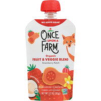 Once Upon a Farm Fruit & Veggie Blend, Organic, Strawberry Patch - 3.2 Ounce