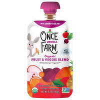 Once Upon a Farm Organic OhMyMega Veggie! Fruit & Veggie Blend with Flax Seed