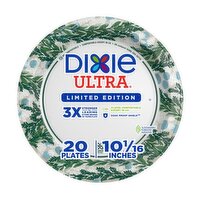Dixie Ultra Paper Plates, 10 1/16 Inch, Multi-Color, 20 Count - 20 Each
