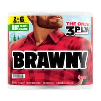 Brawny White 3-Ply Triple Rolls Paper Towels - 2 Each