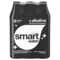 smartwater Glaceau Smartwater Alkaline Bottles, 33.8 fl oz, 6 Ct - 33.8 Fluid ounce