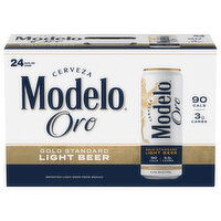 24 Pack Modelo cans Beer, Light, Gold Standard - 288 Ounce