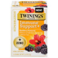 Twinings Immune Support, Blackberry Flavoured, Herbal Tea, Tea Bags - 16 Each