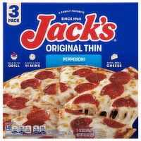 Jack's Pizzas, Original Thin, Pepperoni, 3 Pack, 3 Each