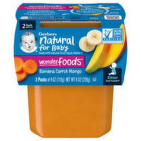 Gerber Banana Carrot Mango, Wonderfoods, Sitter 2nd Foods, 2 Pack, 2 Each