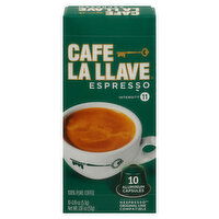 Cafe La Llave Coffee, Espresso, Aluminum Capsules - 10 Each