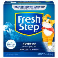 Fresh Step Clumping Cat Litter, Mountain Spring Scent, Extreme - 25 Pound