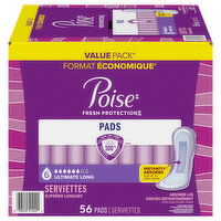 Poise Ultimate Long Pads Value Pack - 56 Each