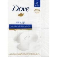 Dove Beauty Bar, White, 8 Each