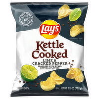 Lay's Potato Chips, Lime & Cracked Pepper, Kettle Cooked - 2.5 Ounce