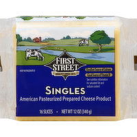 First Street Cheese, American, Singles, 12 Ounce