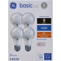 GE Light Bulb, LED, Daylight, 5.5 Watts, 4 Pack - 4 Each