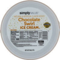 Simply Value Ice Cream, Chocolate Swirl - 4 Quart