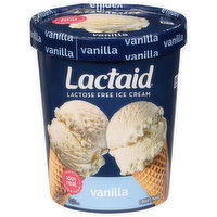 Lactaid Ice Cream, Lactose Free, Vanilla - 32 Ounce