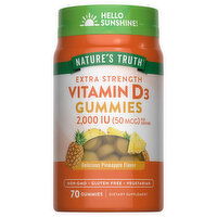 Nature's Truth Vitamin D3, 2000 IU (50 mcg), Gummies, Delicious Pineapple Flavor - 70 Each