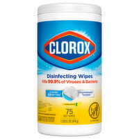 Clorox Crisp Lemon Disinfecting Wipes - 75 Each