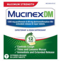 Mucinex Expectorant & Cough Suppressant, Maximum Strength, Tablets - 7 Each